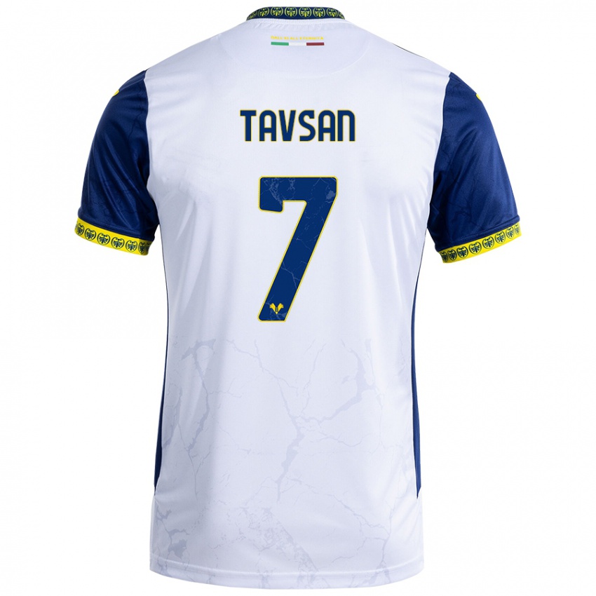 Kinderen Elayis Tavsan #7 Witblauw Uitshirt Uittenue 2024/25 T-Shirt