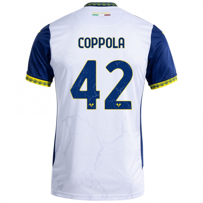 Kinderen Diego Coppola #42 Witblauw Uitshirt Uittenue 2024/25 T-Shirt