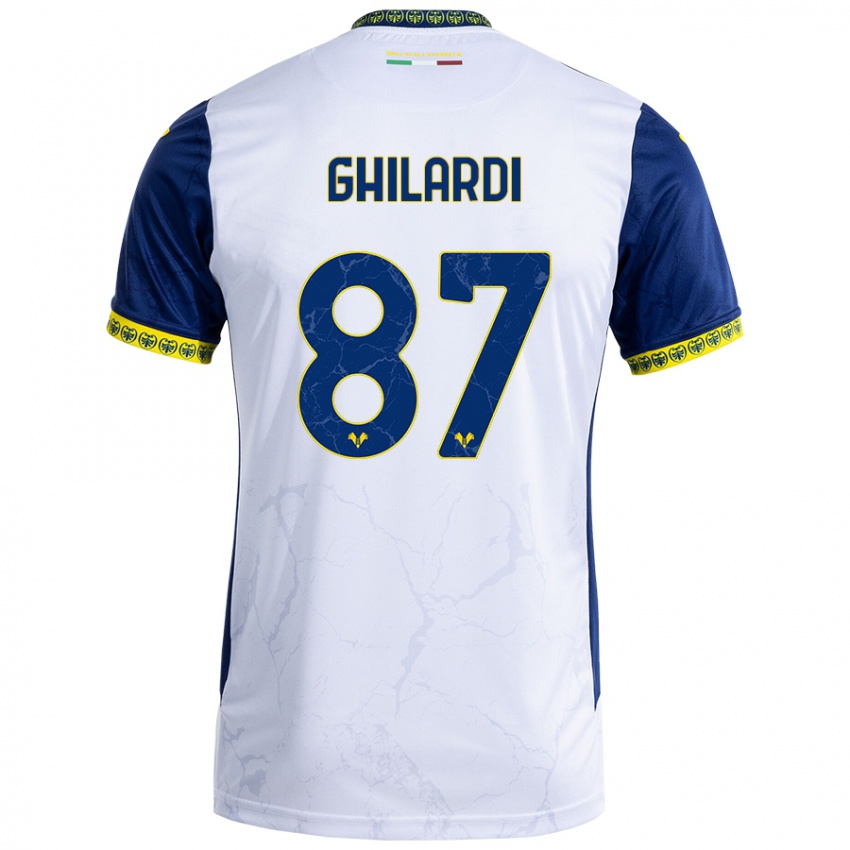 Kinderen Daniele Ghilardi #87 Witblauw Uitshirt Uittenue 2024/25 T-Shirt