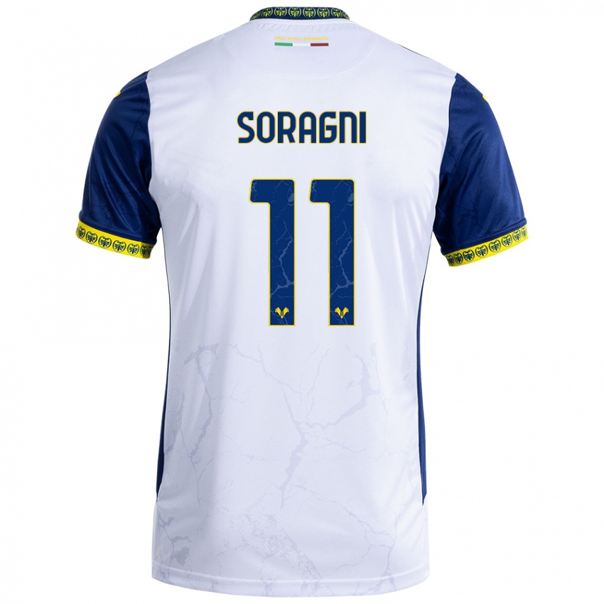 Kinderen Alberto Soragni #11 Witblauw Uitshirt Uittenue 2024/25 T-Shirt