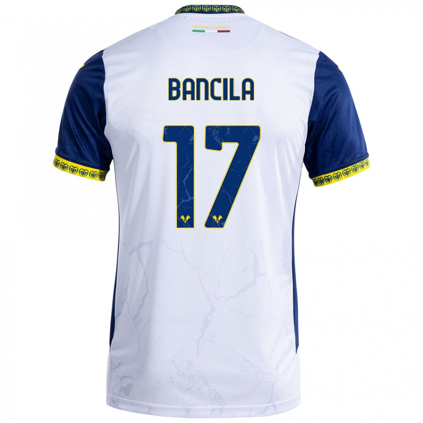 Kinderen Darius Bancila #17 Witblauw Uitshirt Uittenue 2024/25 T-Shirt