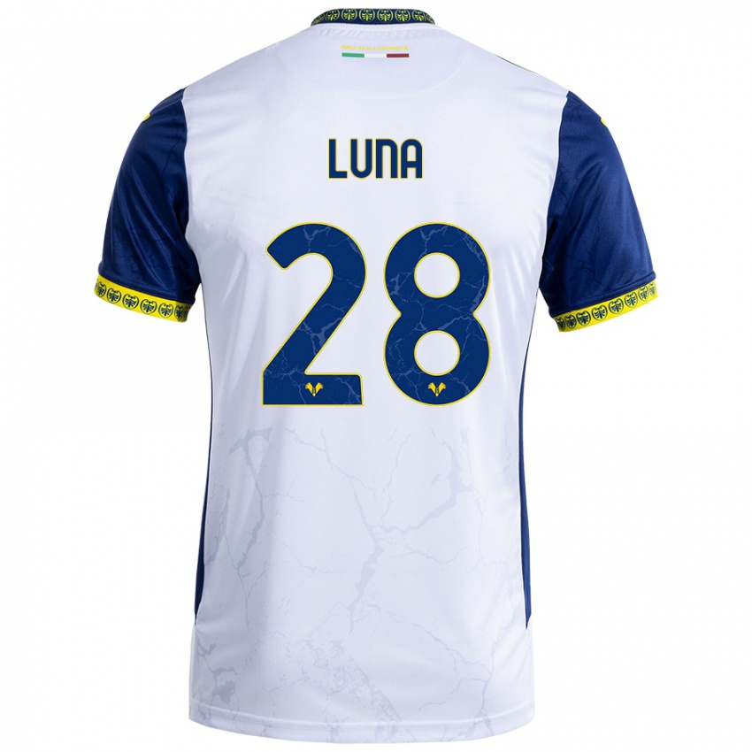 Kinderen Agustín Luna #28 Witblauw Uitshirt Uittenue 2024/25 T-Shirt