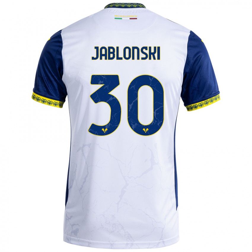 Kinderen Darvin Jablonski #30 Witblauw Uitshirt Uittenue 2024/25 T-Shirt