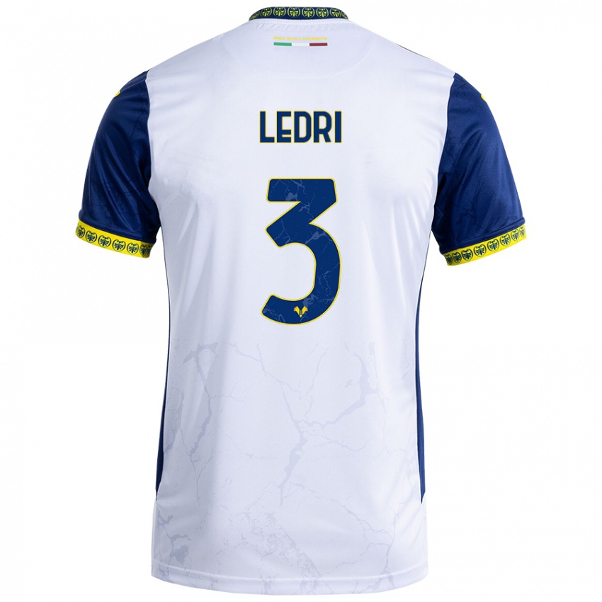 Kinderen Michela Ledri #3 Witblauw Uitshirt Uittenue 2024/25 T-Shirt