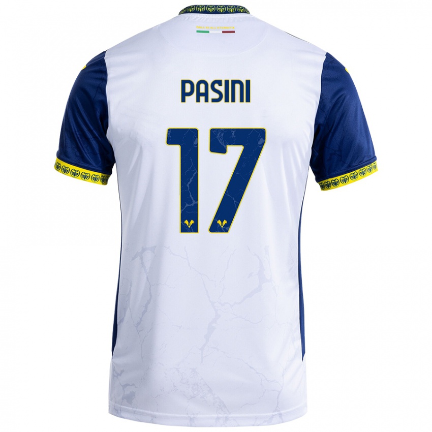 Kinderen Veronica Pasini #17 Witblauw Uitshirt Uittenue 2024/25 T-Shirt