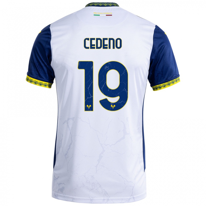 Kinderen Lineth Cedeno #19 Witblauw Uitshirt Uittenue 2024/25 T-Shirt