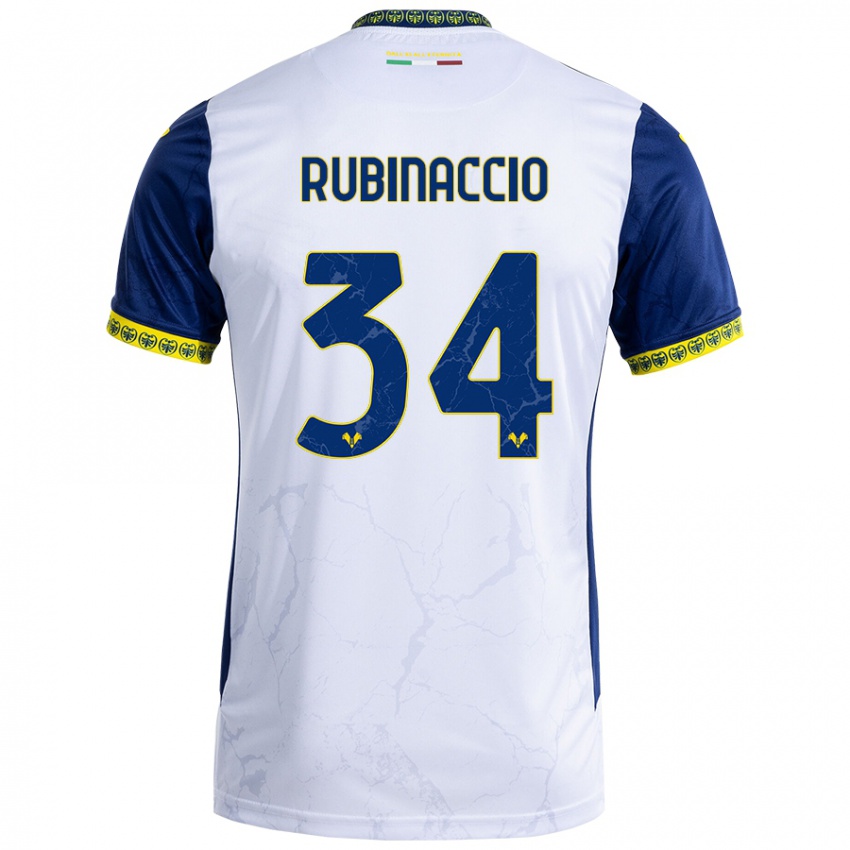 Kinderen Nikol Rubinaccio #34 Witblauw Uitshirt Uittenue 2024/25 T-Shirt