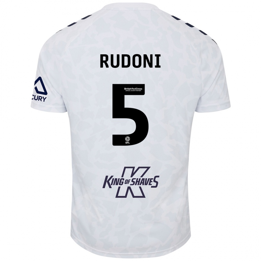 Kinderen Jack Rudoni #5 Wit Uitshirt Uittenue 2024/25 T-Shirt