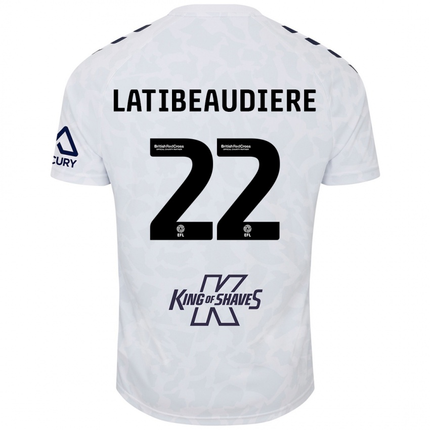 Kinderen Joel Latibeaudiere #22 Wit Uitshirt Uittenue 2024/25 T-Shirt