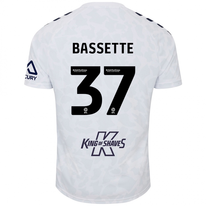 Kinderen Norman Bassette #37 Wit Uitshirt Uittenue 2024/25 T-Shirt