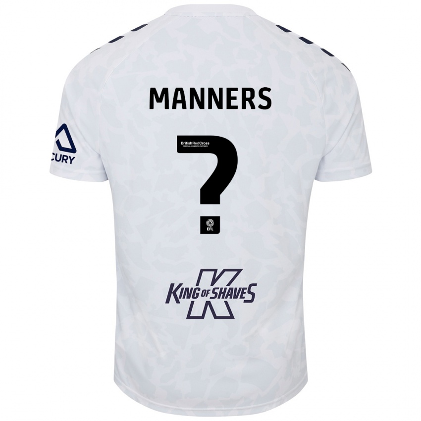 Kinderen Charlie Manners #0 Wit Uitshirt Uittenue 2024/25 T-Shirt