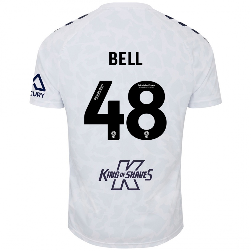 Kinderen Luke Bell #48 Wit Uitshirt Uittenue 2024/25 T-Shirt