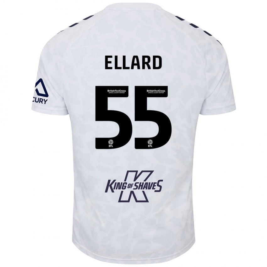 Kinderen Aston Ellard #55 Wit Uitshirt Uittenue 2024/25 T-Shirt