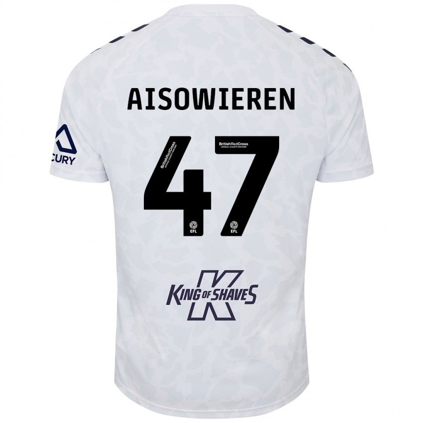 Kinderen Evan Eghosa Aisowieren #47 Wit Uitshirt Uittenue 2024/25 T-Shirt