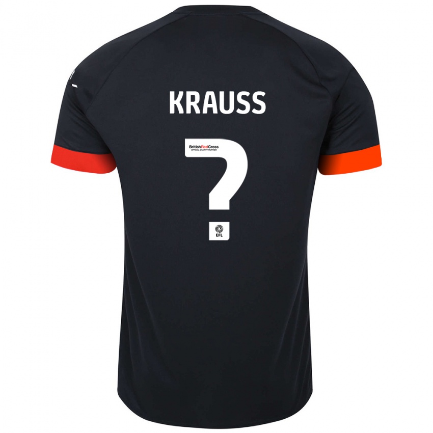 Kinderen Tom Krauß #0 Zwart Oranje Uitshirt Uittenue 2024/25 T-Shirt