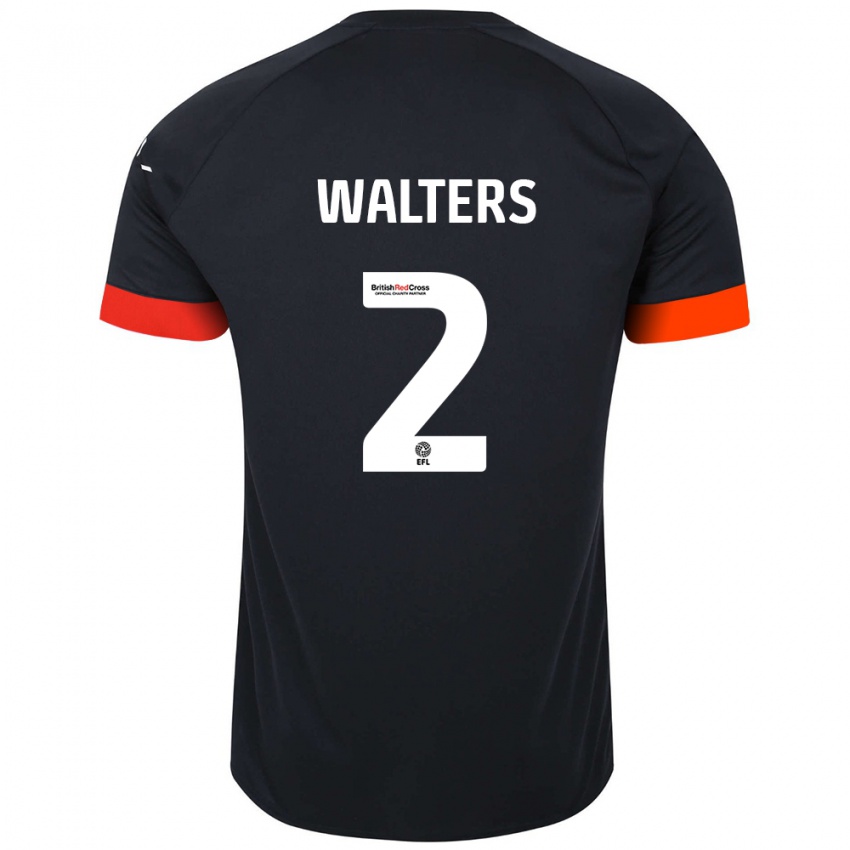 Kinderen Reuell Walters #2 Zwart Oranje Uitshirt Uittenue 2024/25 T-Shirt