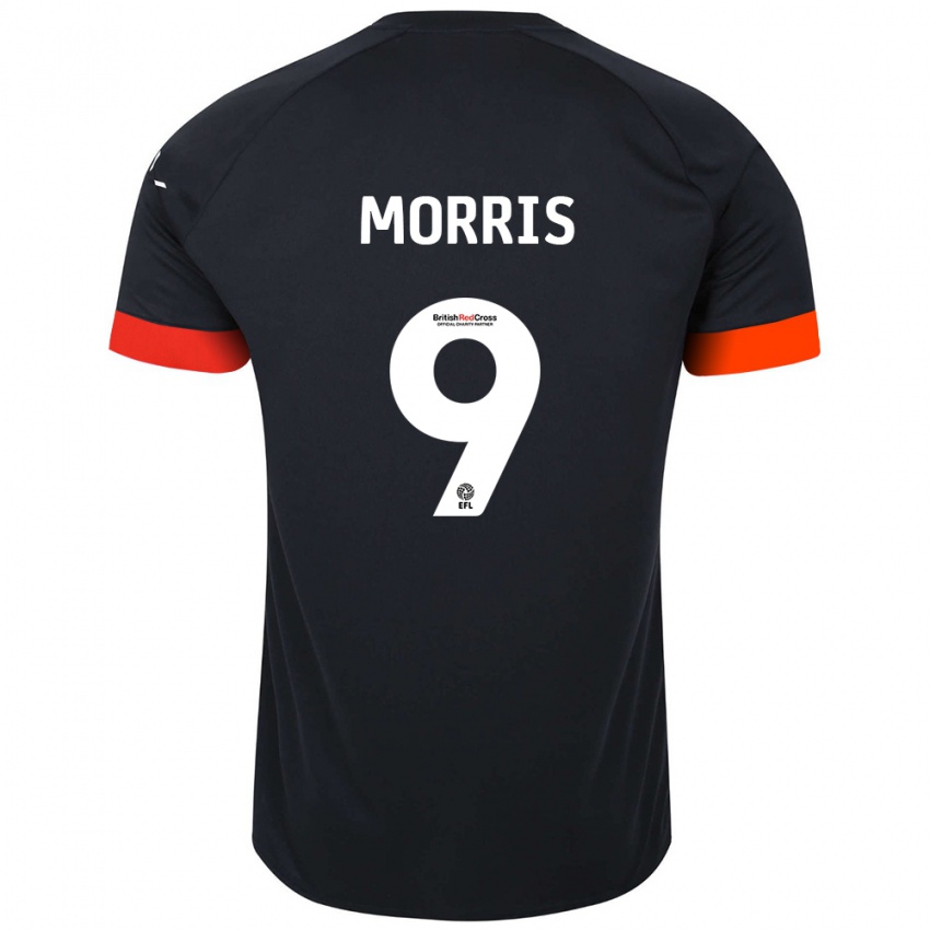 Kinderen Carlton Morris #9 Zwart Oranje Uitshirt Uittenue 2024/25 T-Shirt