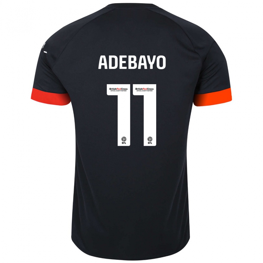 Kinderen Elijah Adebayo #11 Zwart Oranje Uitshirt Uittenue 2024/25 T-Shirt