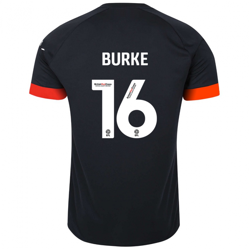 Kinderen Reece Burke #16 Zwart Oranje Uitshirt Uittenue 2024/25 T-Shirt