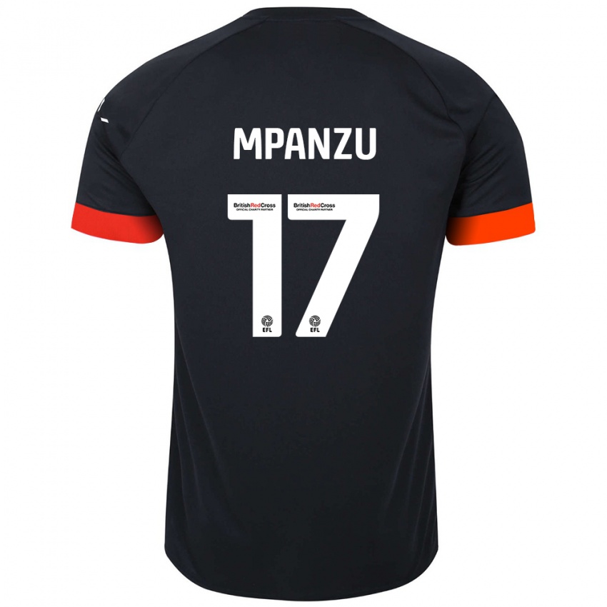 Kinderen Pelly Ruddock Mpanzu #17 Zwart Oranje Uitshirt Uittenue 2024/25 T-Shirt