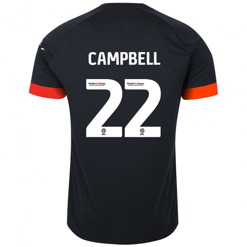 Kinderen Allan Campbell #22 Zwart Oranje Uitshirt Uittenue 2024/25 T-Shirt