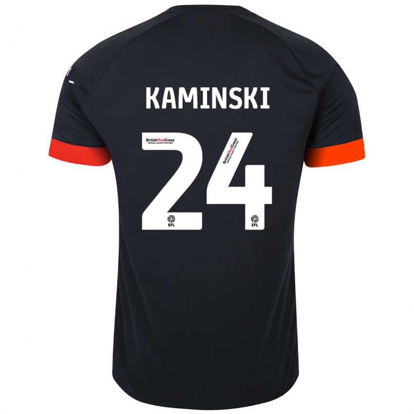 Kinderen Thomas Kaminski #24 Zwart Oranje Uitshirt Uittenue 2024/25 T-Shirt