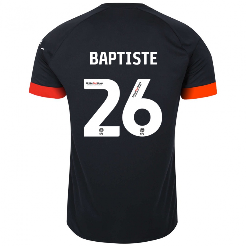 Kinderen Shandon Baptiste #26 Zwart Oranje Uitshirt Uittenue 2024/25 T-Shirt