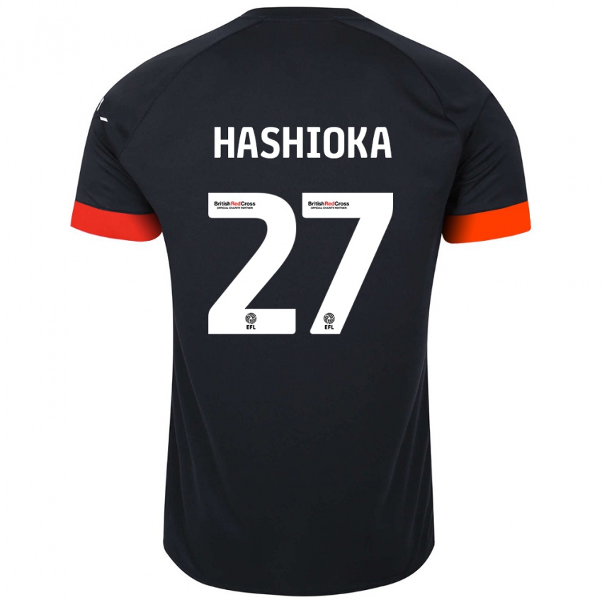 Kinderen Daiki Hashioka #27 Zwart Oranje Uitshirt Uittenue 2024/25 T-Shirt