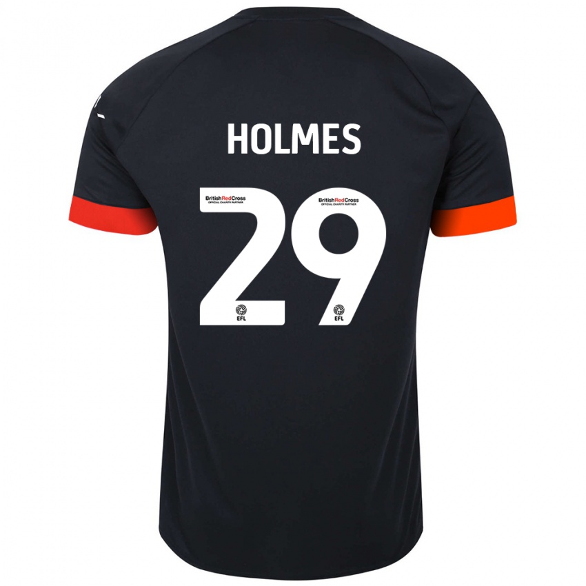 Kinderen Tom Holmes #29 Zwart Oranje Uitshirt Uittenue 2024/25 T-Shirt