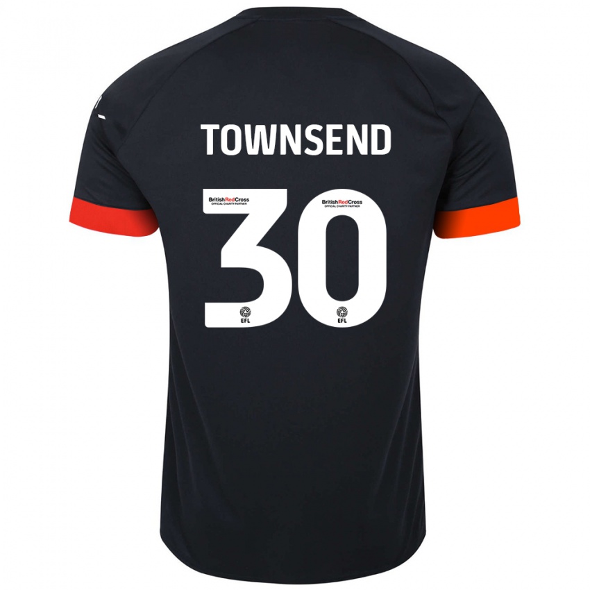 Kinderen Andros Townsend #30 Zwart Oranje Uitshirt Uittenue 2024/25 T-Shirt