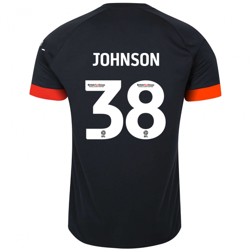 Kinderen Joe Johnson #38 Zwart Oranje Uitshirt Uittenue 2024/25 T-Shirt