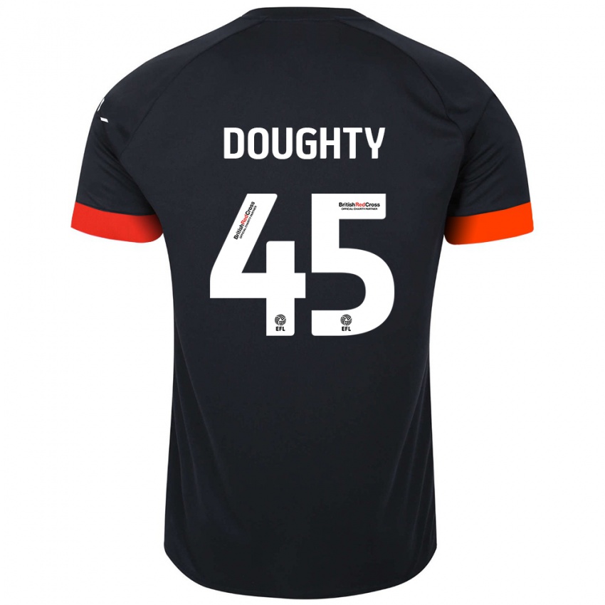 Kinderen Alfie Doughty #45 Zwart Oranje Uitshirt Uittenue 2024/25 T-Shirt