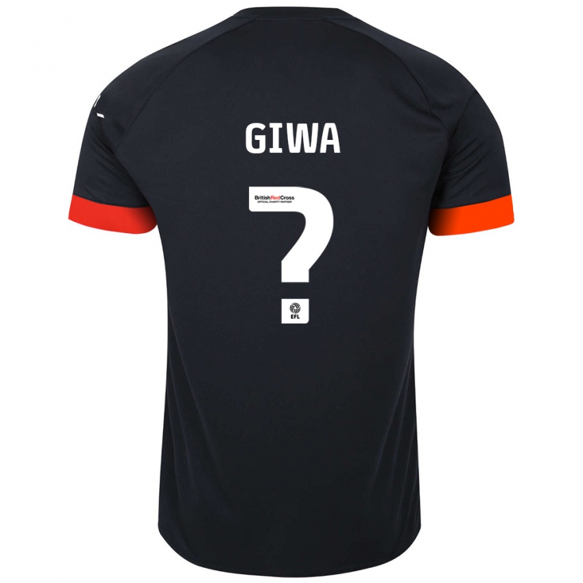 Kinderen Tyrell Giwa #0 Zwart Oranje Uitshirt Uittenue 2024/25 T-Shirt