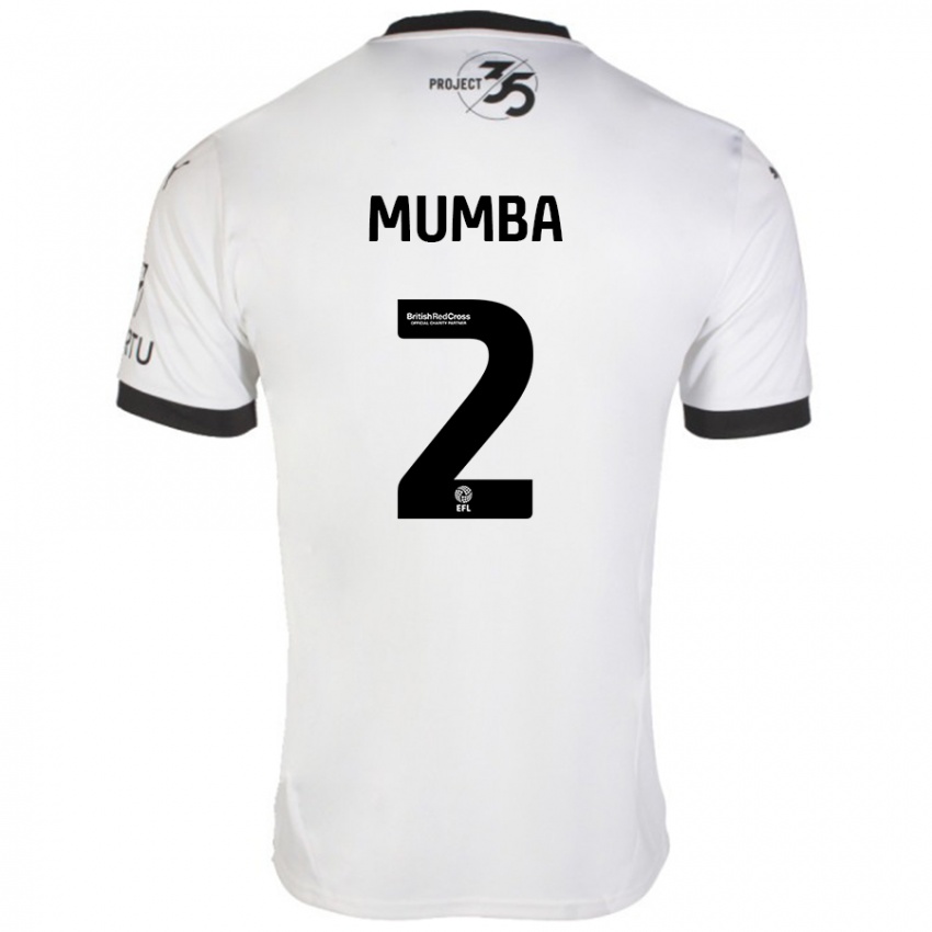 Kinderen Bali Mumba #2 Wit Zwart Uitshirt Uittenue 2024/25 T-Shirt