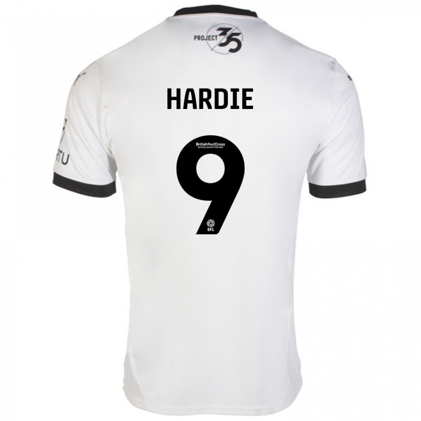 Kinderen Ryan Hardie #9 Wit Zwart Uitshirt Uittenue 2024/25 T-Shirt