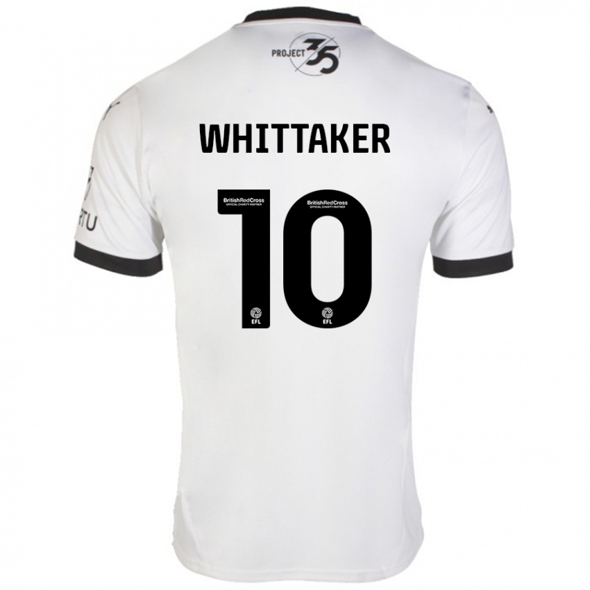 Kinderen Morgan Whittaker #10 Wit Zwart Uitshirt Uittenue 2024/25 T-Shirt