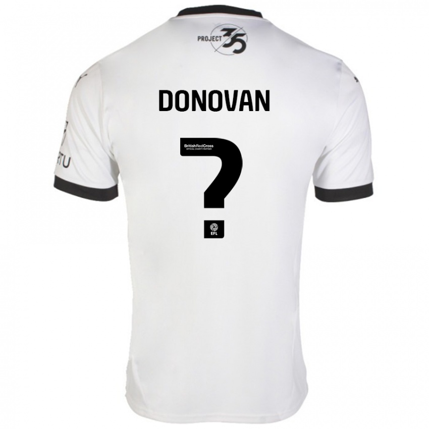 Kinderen Henry Donovan #0 Wit Zwart Uitshirt Uittenue 2024/25 T-Shirt