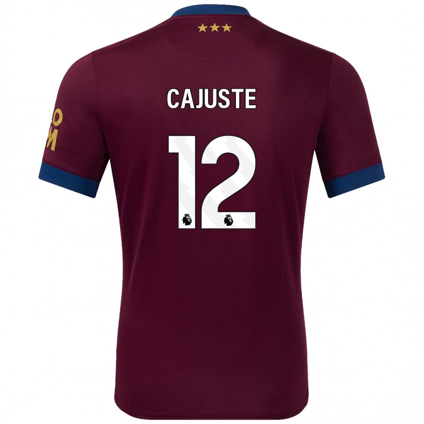 Kinderen Jens Cajuste #12 Bruin Uitshirt Uittenue 2024/25 T-Shirt