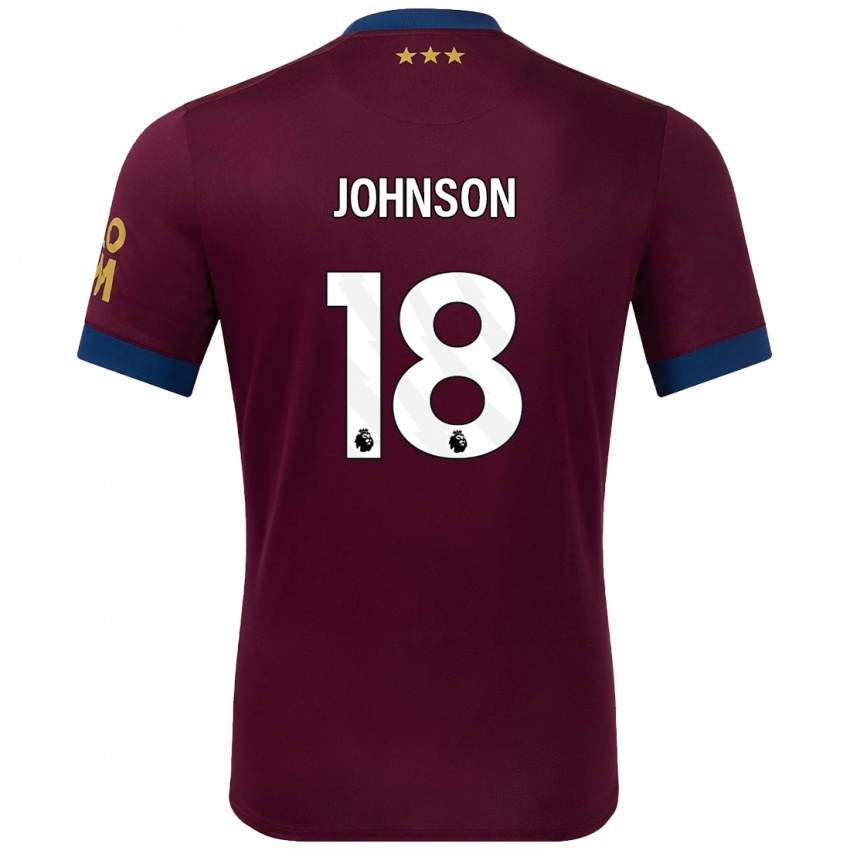 Kinderen Ben Johnson #18 Bruin Uitshirt Uittenue 2024/25 T-Shirt