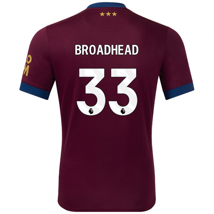 Kinderen Nathan Broadhead #33 Bruin Uitshirt Uittenue 2024/25 T-Shirt