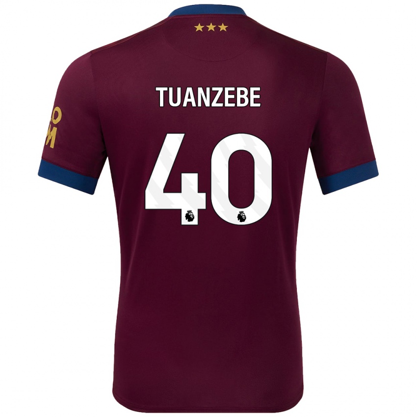 Kinderen Axel Tuanzebe #40 Bruin Uitshirt Uittenue 2024/25 T-Shirt