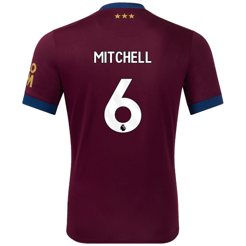 Kinderen Leah Mitchell #6 Bruin Uitshirt Uittenue 2024/25 T-Shirt