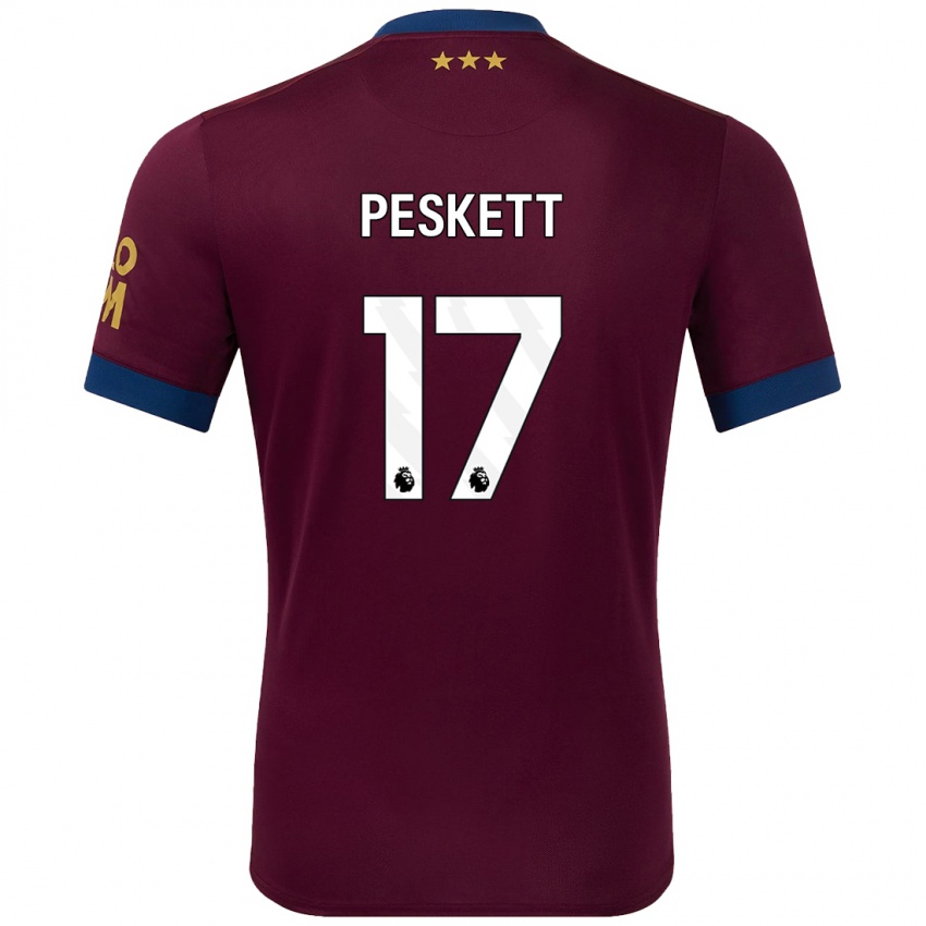 Kinderen Sophie Peskett #17 Bruin Uitshirt Uittenue 2024/25 T-Shirt