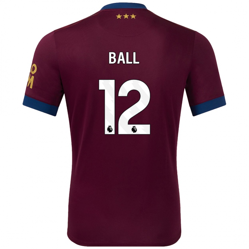 Kinderen Dominic Ball #12 Bruin Uitshirt Uittenue 2024/25 T-Shirt