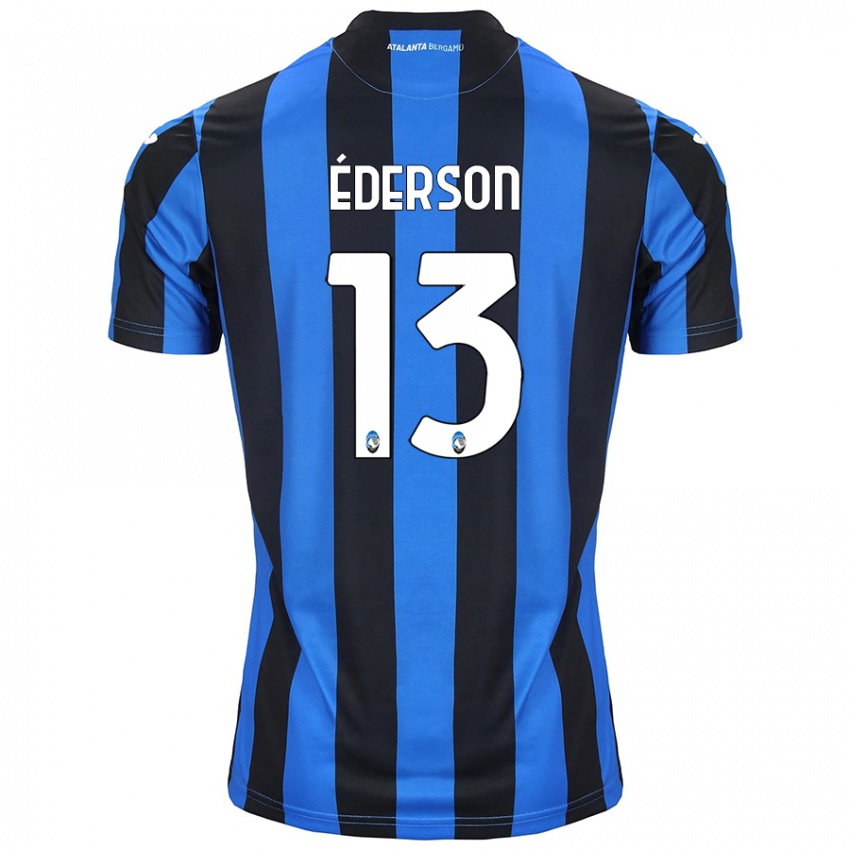 Heren Ederson #13 Blauw Zwart Thuisshirt Thuistenue 2024/25 T-Shirt