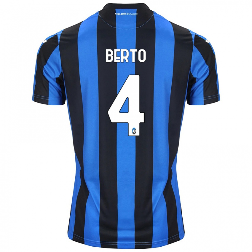 Heren Gabriele Berto #4 Blauw Zwart Thuisshirt Thuistenue 2024/25 T-Shirt