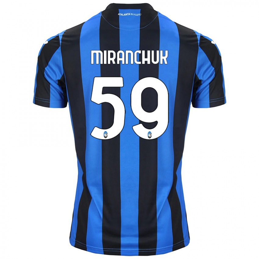 Heren Aleksey Miranchuk #59 Blauw Zwart Thuisshirt Thuistenue 2024/25 T-Shirt