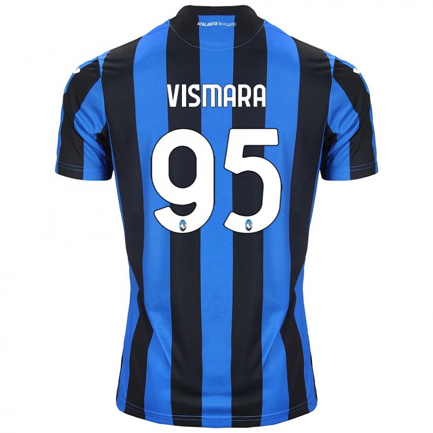 Heren Paolo Vismara #95 Blauw Zwart Thuisshirt Thuistenue 2024/25 T-Shirt