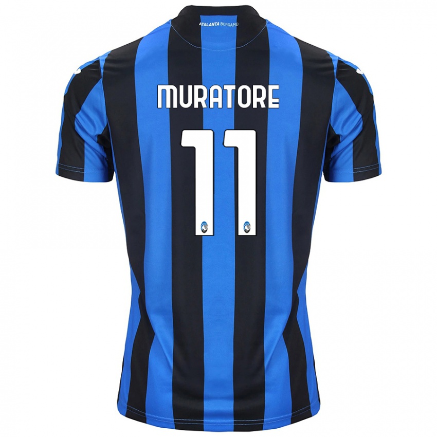 Heren Simone Muratore #11 Blauw Zwart Thuisshirt Thuistenue 2024/25 T-Shirt