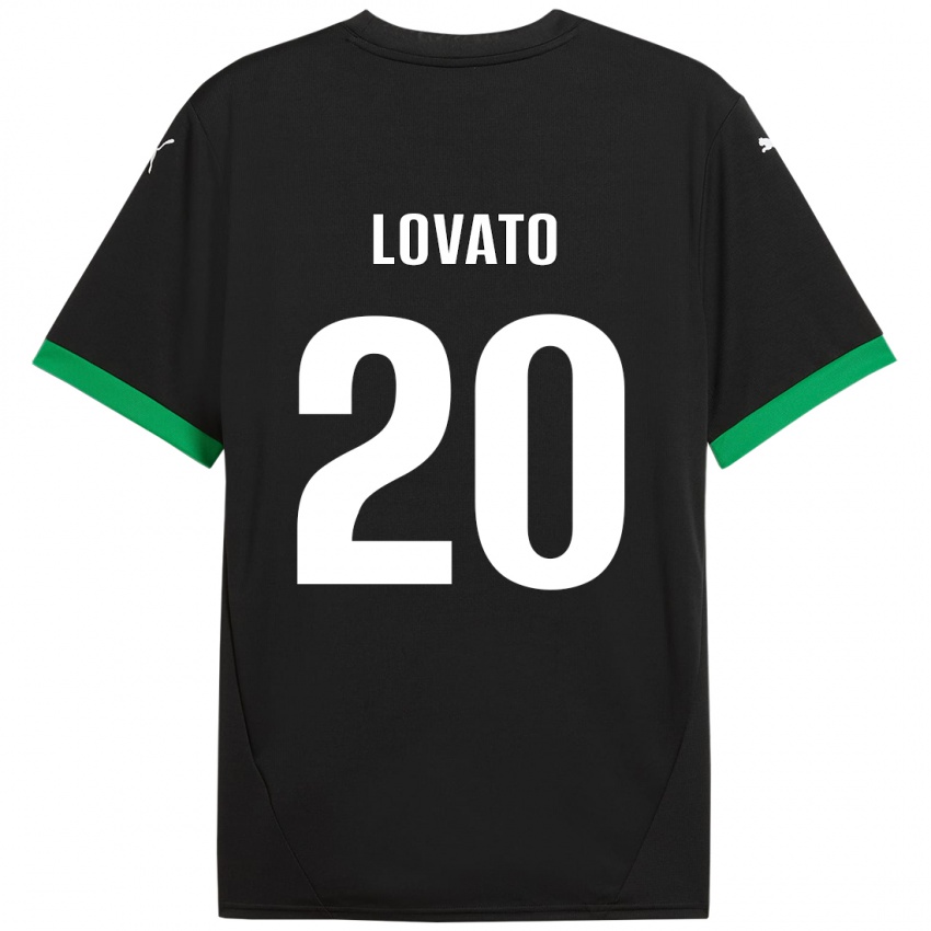 Heren Matteo Lovato #20 Zwart Donkergroen Thuisshirt Thuistenue 2024/25 T-Shirt